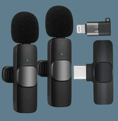 Gentle e kart K9 Dual Wireless Lavalier Microphone Plug & Play, No Need APP & Bluetooth Collar Microphone