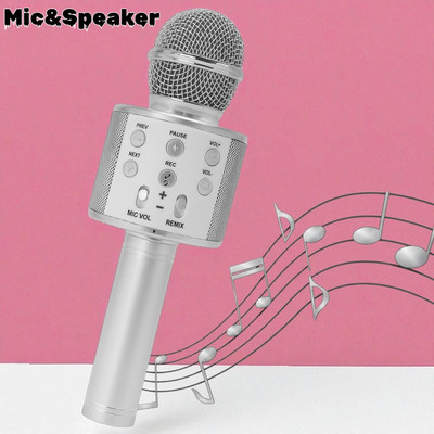 Sagaft X446 Rechargeable Bluetooth Karaoke Mic with Clear Sound Microphone