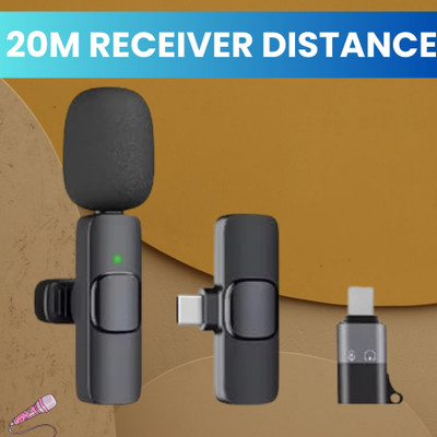 GUGGU K8 Wireless Microphone, 2-in-1 Lavalier Mic with for Vlogging/YouTube/StreamV72 Microphone