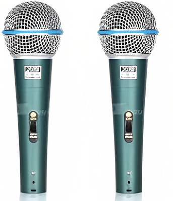 Hybite Beta58A Dynamic Cardioid Vocal MultiPurpose Mic with 12 Ft XLR Cable (Pack of 2) Microphone