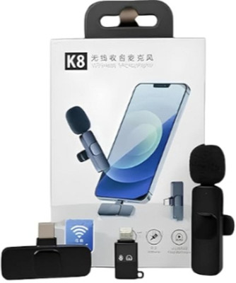 YAROH CT-k8 Type-c Interface Bluetooth Wireless Dual Lavalier Microphone Microphone