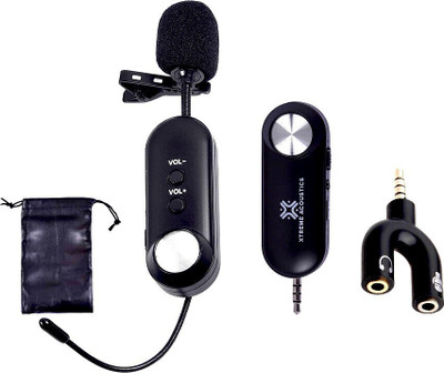 Xtreme Acoustics XA-WLT-10 wireless universal lavalier microphone with y splitter for interviews/online tutors/journalism/vlogging Microphone