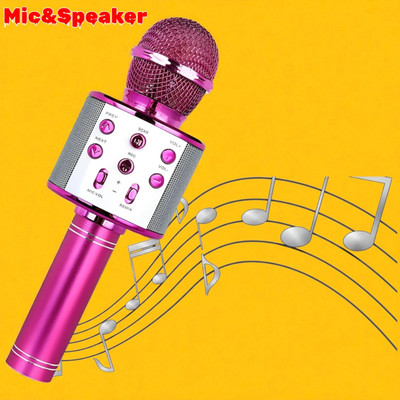 Shamsa X1425 Wireless Portable Karaoke Mic for Singing Anywhere Microphone