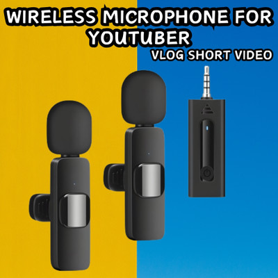GUGGU K35 (Wireless Microphone) With Collar mic for Vlogging & Interview/RecordingG54 Microphone