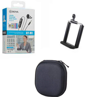 BOYA M1 with Carrying Case and Mount1 Omnidirectional Condenser Microphone