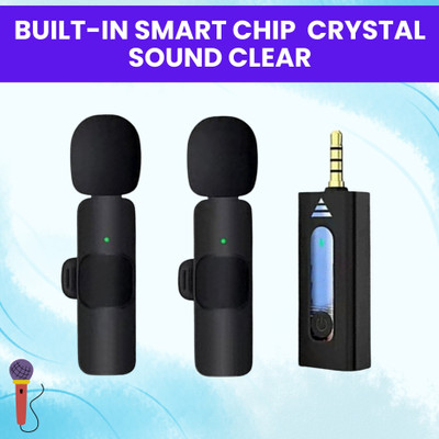 GUGGU K35 Wireless Mic With Collar Microphone forYoutube/Voice Recording/InterviewX95 Microphone