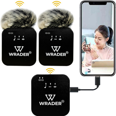 WRADER Wireless Microphone with Noise Reduction for Video Recording for Camera & Mobile Microphone