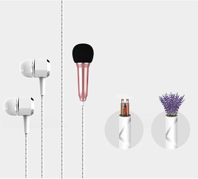 GUGGU Singing Microphone Dynamic & Stereo Earphone Compatible with all smart PhoneG185 Microphone