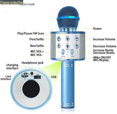 jorugo A83_WS858 ULTRA BLUETOOTH Inbuilt MIC COLOR MAY VARY (PACK OF 1) Microphone
