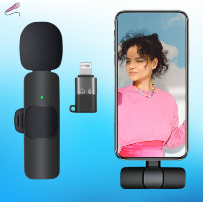 FRONY K8 Wireless Microphone Mini Portable Recording Clip Mic for Vlogging/YouTubeT133 Microphone