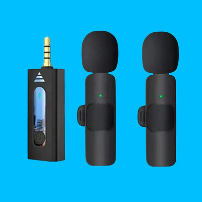 MOBONE K35 pro Lapel wireless Microphone 3.5mm Jack Mini Wireless Lavalier Microphone Microphone