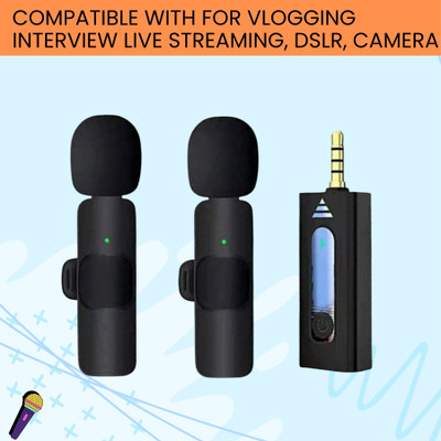 SYARA K35 Wireless Mic With Collar Microphone for YouTube/Vloging/Voice RecordingC10 Microphone