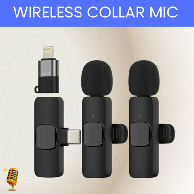 SACRO K9Dual Wireless Microphone Plug& Bluetooth Collar Mic forLive Stream/YoutubeP354 Microphone