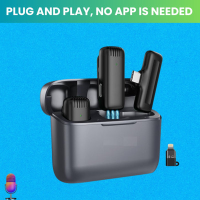 GUGGU J13 Wireless Microphone With Dual Channel Mic for Vlogging/YouTube/StreamingT498 Microphone