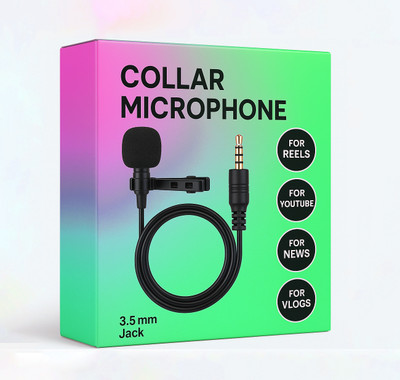 HexaGear Best Wired Collar Mic for GoPro – 3.5mm AUX for Action Camera Audio Microphone