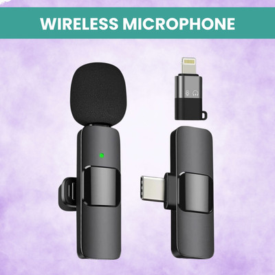 Clairbell K8(Wireless Microphone) Receiver With Recording Clip Micfor Vlogging/YouTubeX321 Microphone