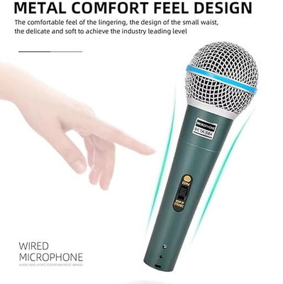 PICSTAR MIC 58A DYNAMIC MICROPHONE PROFESSIONAL with Wire Microphone, karoke Microphone
