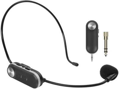 Adiohub Professional UHF Wireless Headset Microphone for Voice Amplifiers for Speaker Microphone