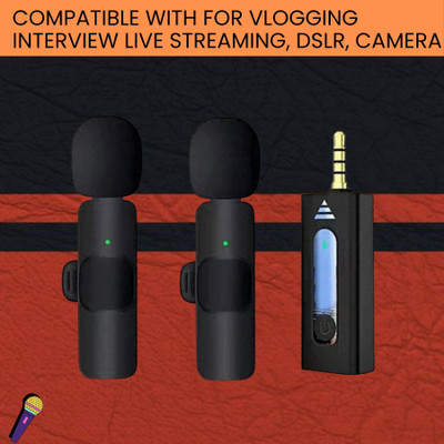 FRONY K35 Wireless Mic With Collar Microphone for YouTube/Vloging/Voice RecordingN76 Microphone