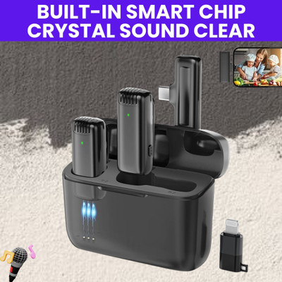 GUGGU J13 Wireless Microphone, Noise Reduction Mic with Charging Case for VloggingF65 Microphone