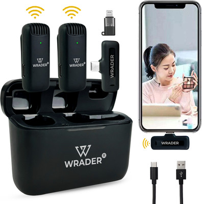 WRADER Wireless Mic with Noise Reduction for Recording Reel Interviews Vlogs Youtube Microphone