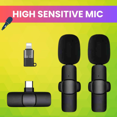 SYARA K9 Dual Wireless Microphone, Bluetooth Collar Mic for Interview/YouTubeU257 Microphone
