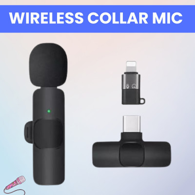 SACRO K8 Wireless Microphone, 2-in-1 Lavalier Mic with for Vlogging/YouTube/StreamQ456 Microphone