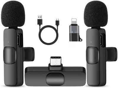 MOBONE K9 Mini Clip Lavalier Wireless Microphone Lapel Mic with Receiver Microphone