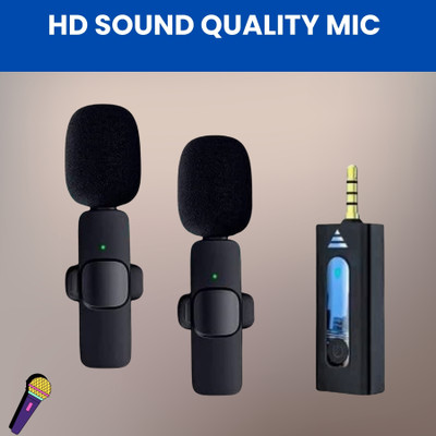 SYARA K35 Wireless Mic With Collar Microphone for YouTube/Vloging/Voice RecordingC421 Microphone