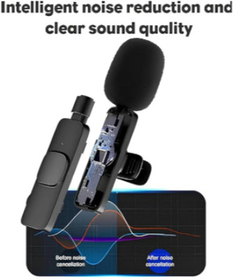 GUGGU K8 Type-c Interface Bluetooth Wireless Dual Lavalier Microphone Microphone