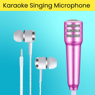 GUGGU Singing Microphone Dynamic & Stereo Earphone Compatible with all smart PhoneG221 Microphone