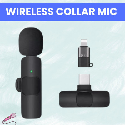 Clairbell K8 Wireless Microphone, 2-in-1 Lavalier Mic with for Vlogging/YouTube/StreamX416 Microphone