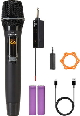 KH HY-12 UHF Wireless Microphone – Rechargeable Mic with Metal Body, Type-C Microphone