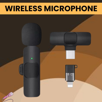 Clairbell K8 Wireless Microphone, 2-in-1 Lavalier Mic with for Vlogging/YouTube/StreamX84 Microphone