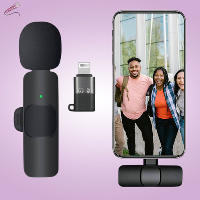 GUGGU K8 Wireless Microphone Mini Portable Recording Clip Mic for Vlogging/YouTubeO402 Microphone