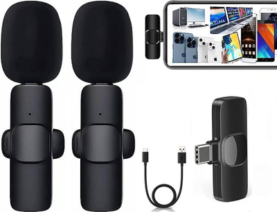 BASS BLING K9 Dual Microphone for Interview Recording, Live Streaming ,YouTube Microphone Microphone