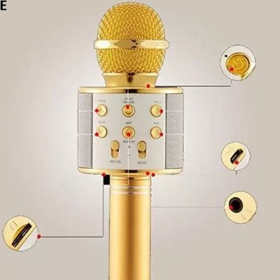 Ziddjeet A193 WS858 Heavy Quality 8 Hours play time(KARAOKE MIC WITH SPEAKER) Microphone