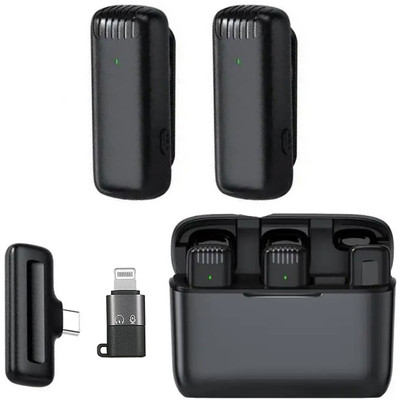 WRADER Professional Grade Wireless Mic for Video Recording Live Videos Podcast Youtube Microphone
