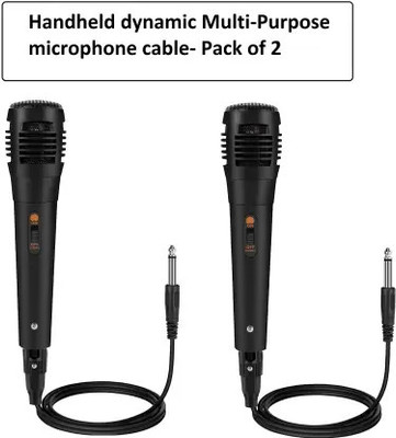 Adiohub Professional Dynamic Vocal Microphone With On And Off Switch Pack of 2 Microphone