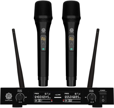 Digimore D-310 Dual UHF Wireless Microphone System for Singing, Events, Karaoke Microphone