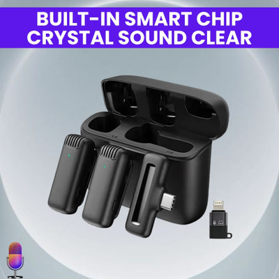 SYARA J13 Wireless Microphone With Dual Channel Mic for Vlogging/YouTube/StreamingR294 Microphone