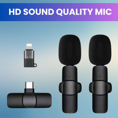 Clairbell K9 Dual (Wireless Microphone) With Bluetooth Mic & Plug for Vlogging/YouTubF8 Microphone