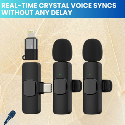 Clairbell K9 Dual Wireless Microphone, Bluetooth Collar Mic for Interview/YouTubeI35 Microphone