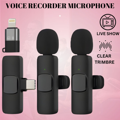 GUGGU K9 Dual Wireless Microphone CollarMic for All Mobile YouTube Video RecordingC481 Microphone