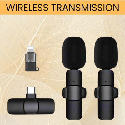 GUGGU K9 Dual (Wireless Microphone) With Bluetooth Mic & Plug for Vlogging/YouTubI91 Microphone