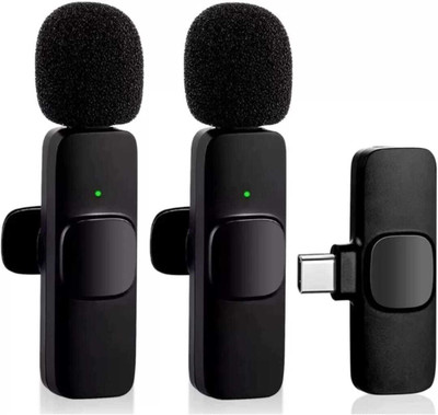 RelElseTech K9 Dual Wireless for YouTube, Vlogging, Recording for Android & iPhone-* Camera Microphone