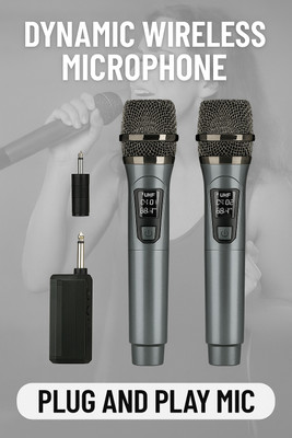 MOOZMOB Wireless Ultra High Frequency Handheld Karaoke Microphone System for Voice Stage Microphone