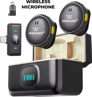 MOOZMOB Q8 Round Wireless Mic with Noise Cancellation for Vlogs, Youtube Video Recording Microphone