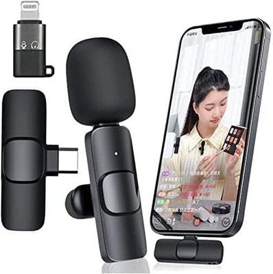 MOBONE ® K8 Wireless Collar Mic ios/Android Type C Supported lavalier Microphone