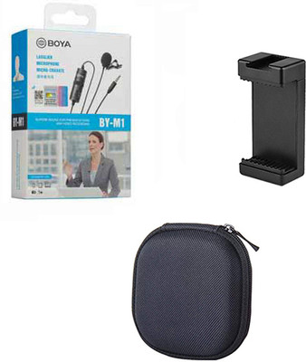 BOYA BYM1 with Carrying Case and Mount3 Omnidirectional Condenser Microphone